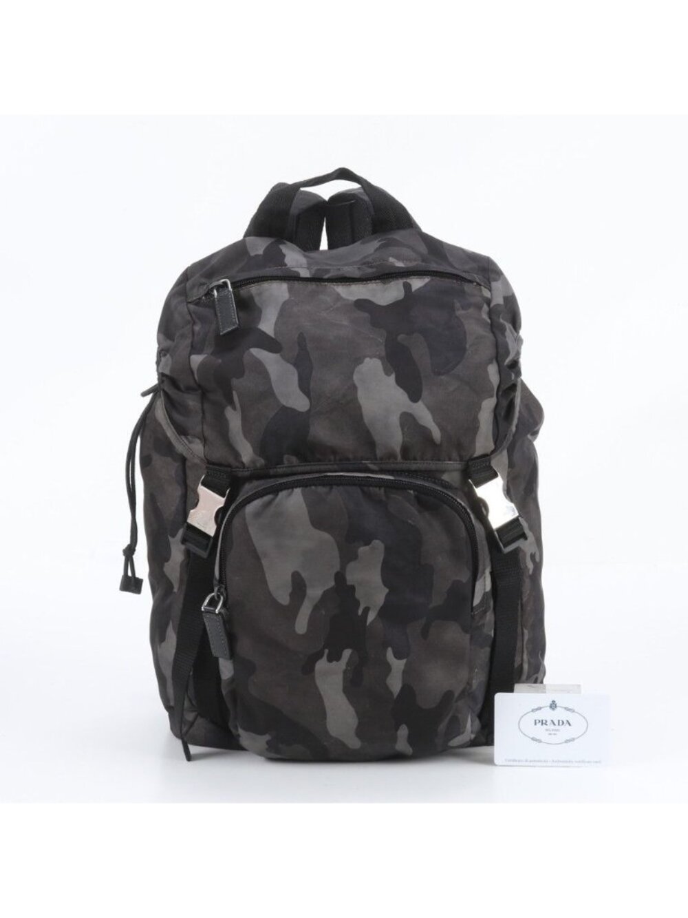 Prada Tessuto Nylon Camouflage Pattern Backpack